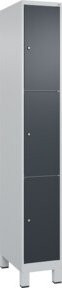 C+P Schließfachschrank Classic PLUS mit Füßen, 1 Abteil, Anthrazitgrau, H x B x T: 195 x 30 x 50 cm - Bild 1