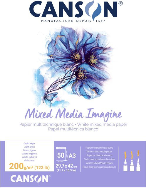 Canson Imagine Zeichenblock Weiß mit 50 Blatt Papier - Bild 1