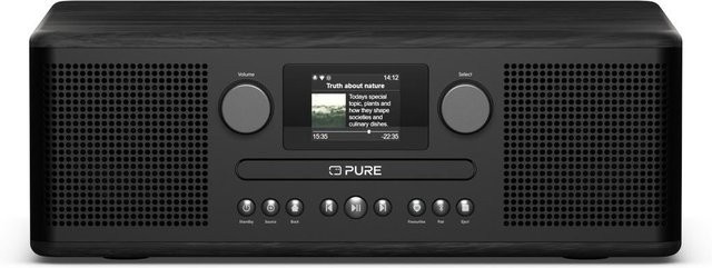 Pure Classic C-D6i Internetradio mit DAB+ und CD-Player in Schwarz/Esche - Bild 1