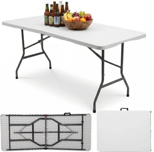 Sekey Klapptisch Campingtisch aus Kunststoff in Weiß - Bild 1