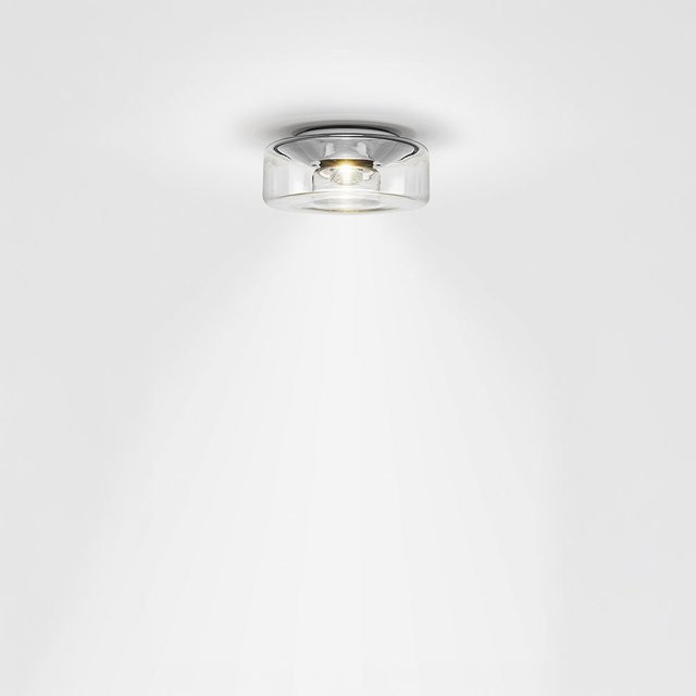 Serien Lighting Curling Ceiling XS LED-Deckenleuchte mit transparentem Glasschirm in Chrom, dimmbar, Warmweiß 2700K - Bild 1