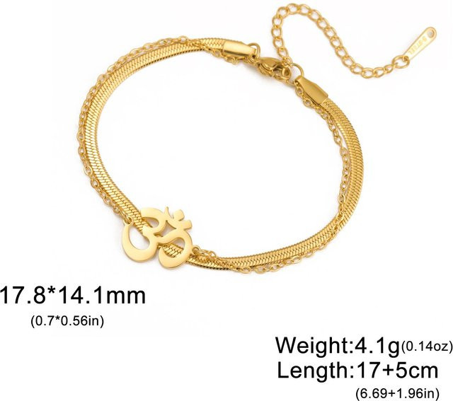 Armband Edelstahl, Gold, Unisex, 17-22cm - Bild 1