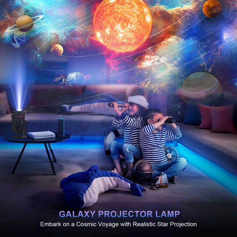 ZCMLED Galaxy Star Projektor Nachtlicht in Schwarz mit 6 realistischen Nebel-Szenarien und Timer als Stimmungslichter und Gaming-Dekoration für dein Schlafzimmer - Bild 4