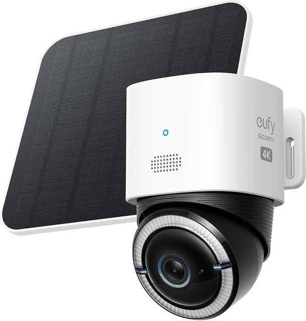 eufy S330 4G LTE Outdoor-Überwachungskamera mit Schwenk- und Neigefunktion, Weiß - Bild 1