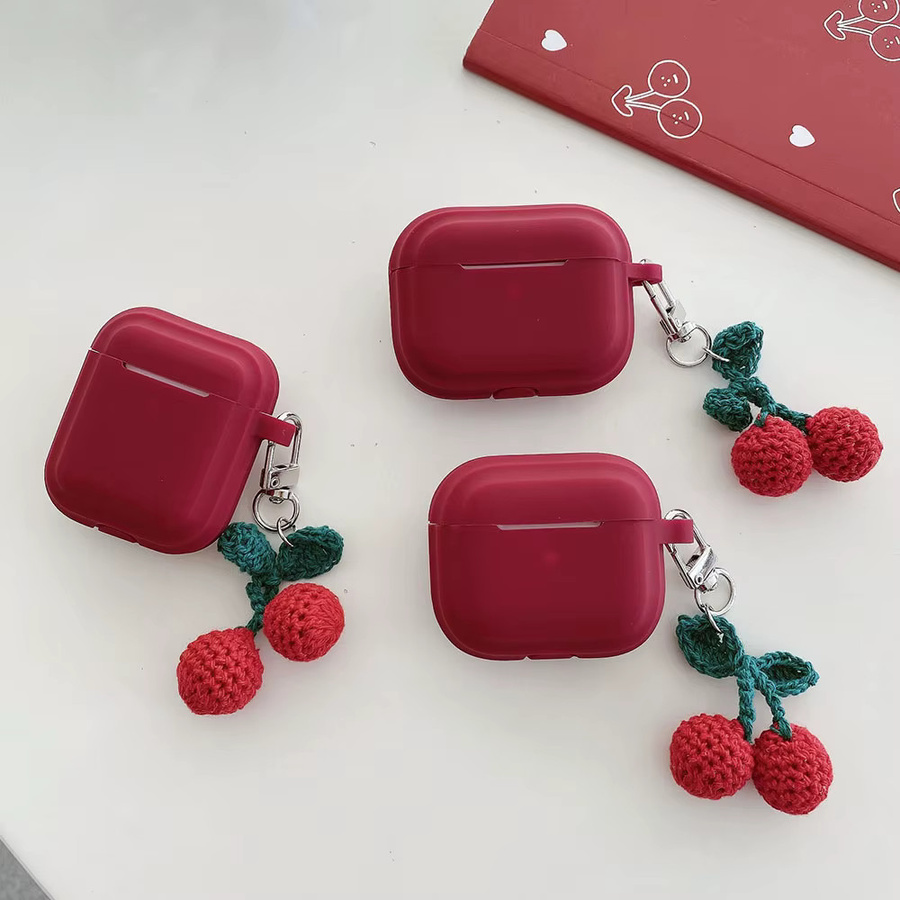 Meetsweet Kopfhörerhülle Kirsch-Anhänger, rot, Unisex - Bild 2