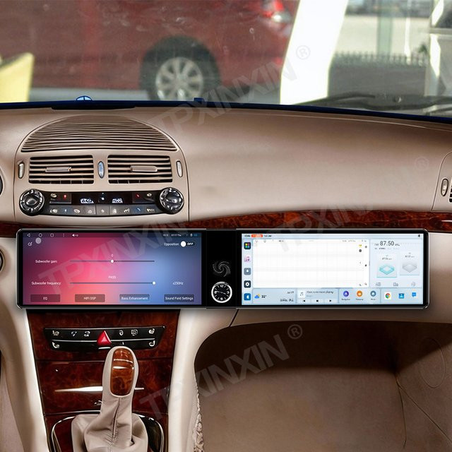 TPXINXIN Multimedia Autoradio mit 24,6 Zoll Display für Mercedes Benz E-Klasse CLS W211 (2005-2008) mit Android Auto, CarPlay und GPS in Schwarz - Bild 1