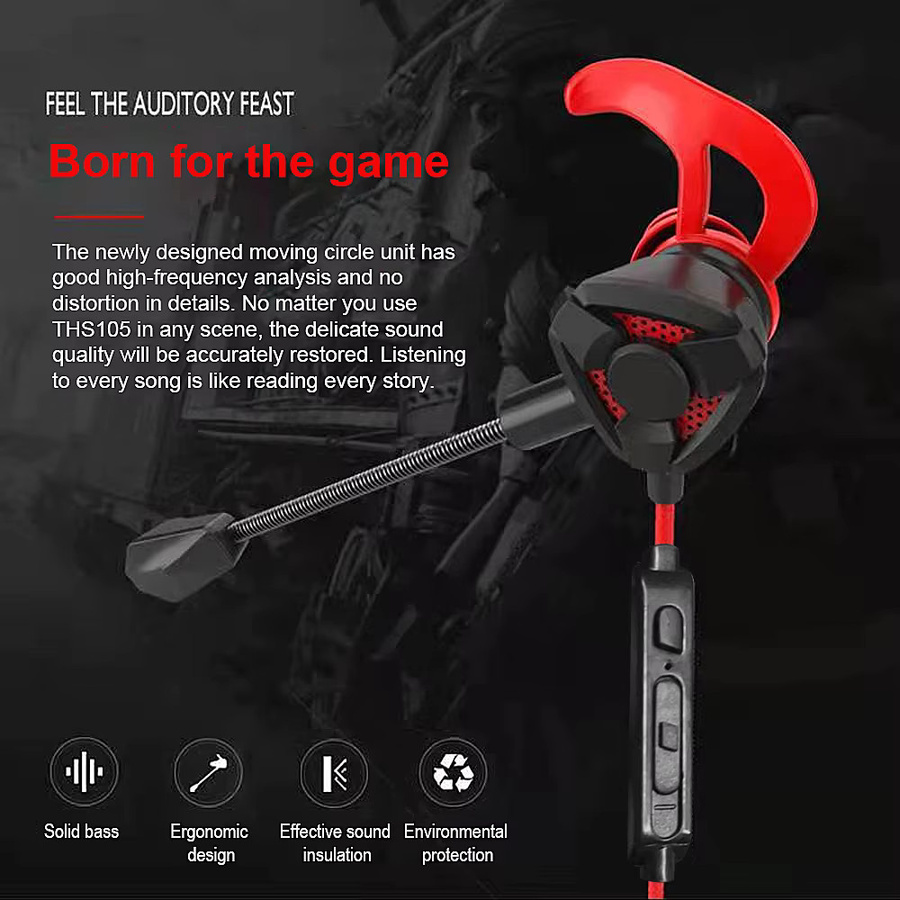 WYMECT Gaming Headset mit Mikrofon für PS4 und PC in Rot - Bild 1