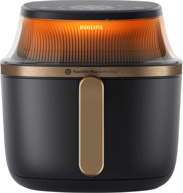 Philips Airfryer L 3000 Serie NA322/00 Heißluftfritteuse in Schwarz-Orange mit Digitalanzeige und Timer - Bild 1