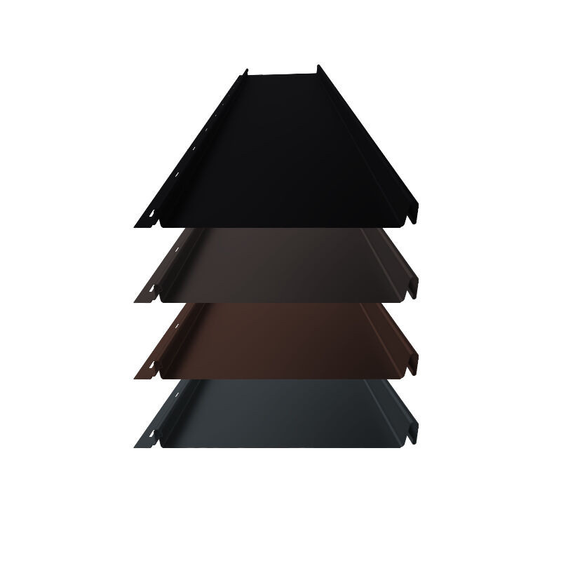 Stehfalz Panel Retro 25 von Blachotrapez GmbH für Dach und Wand aus Stahl in Schwarz, Breite: 23,9 cm - Bild 1