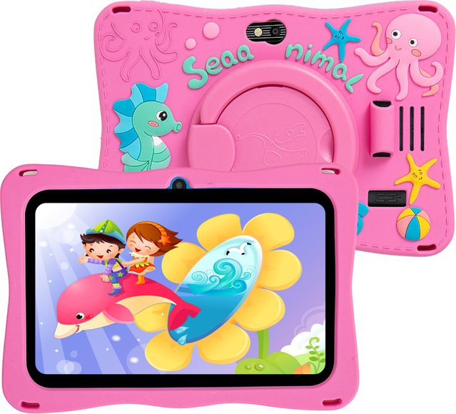 BDF Kinder Tablet 7 Inch mit Android, 4GB RAM, 64GB Speicher, WiFi und Bluetooth in Blau oder Pink - Bild 1