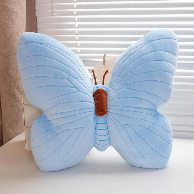 Kidsly Schöner Schmetterling Plüsch Kissen, blau, ab 14 Jahren - Bild 1