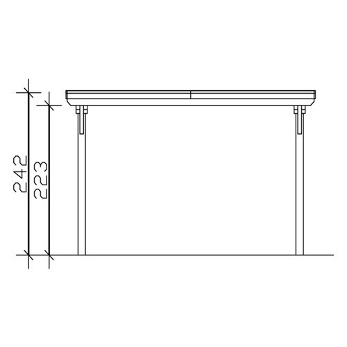 Skan Holz Einzelcarport Emsland aus Leimholz in Nussbaum, B/T: 404 x 846 cm, Firsthöhe: 242 cm, braun - Bild 2
