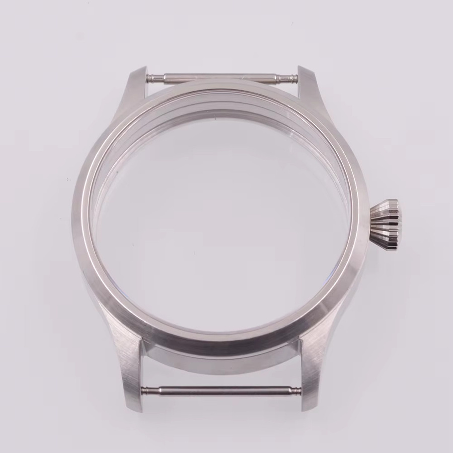Uhrengehäuse Edelstahl, Silber, 42 mm, Saphirglas - Bild 1