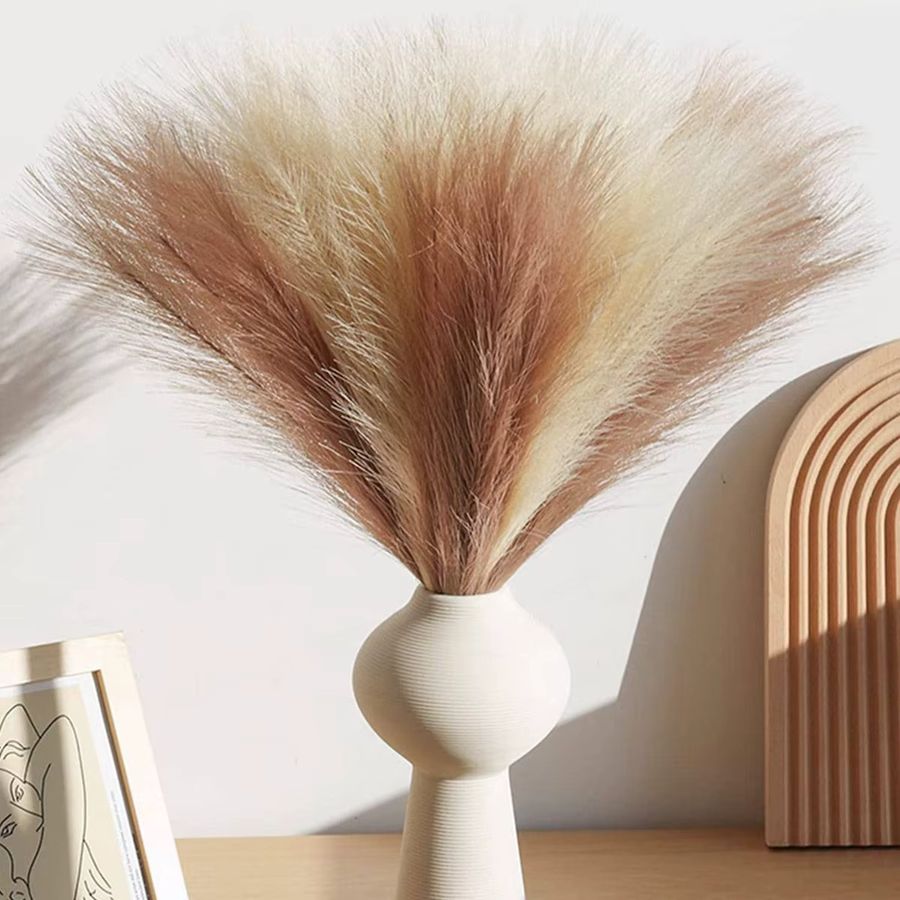 Künstliches Pampas Gras Schilf von smr für Dekoration in Wohnzimmer, Garten und für Hochzeiten oder DIY-Kränze - Bild 1
