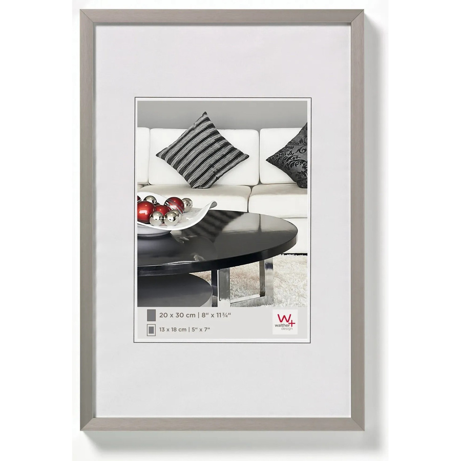 Walther Design Bilderrahmen Chair aus Aluminium und Stahl in Silber und Grau, B: 50 cm, H: 70 cm - Bild 1