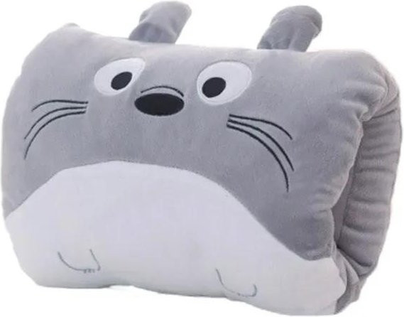 Yiran toy Plüschkissen als Handwärmer in Grau mit Tier-Motiv für Kinder und Erwachsene - Bild 1