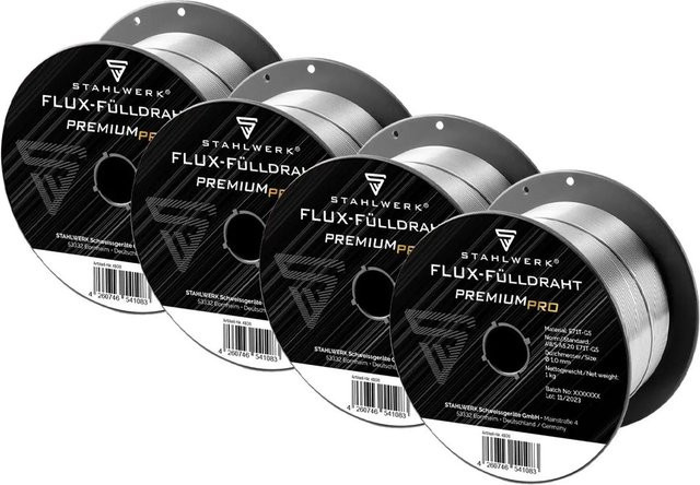STAHLWERK MIG MAG Fülldraht E71T GS S100 D100, 10 mm, 4er Set (4 kg) - Bild 1