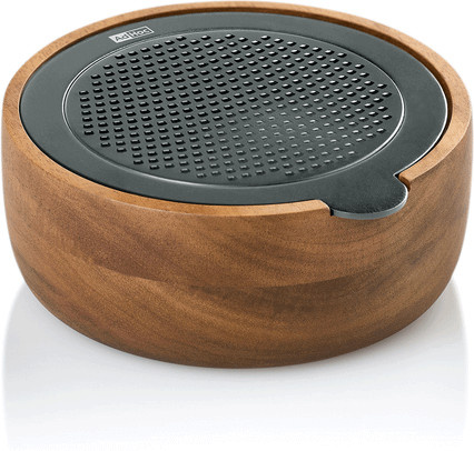 Westmark Feinreibe CutnServe in Schwarz mit Edelstahl und Holz sowie Behälter und rutschfester Basis, B/T/H: 14,0 x 6,0 x 14,0 cm - Bild 1