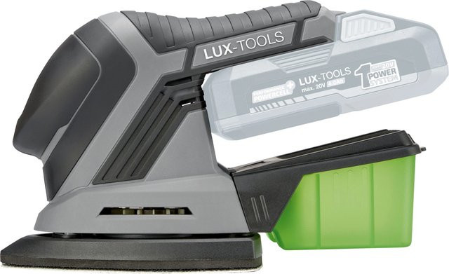 LUX-TOOLS Akku-Multischleifer A-MS-20 A 1 PowerSystem Solo in Grau mit Akku und Koffer - Bild 1