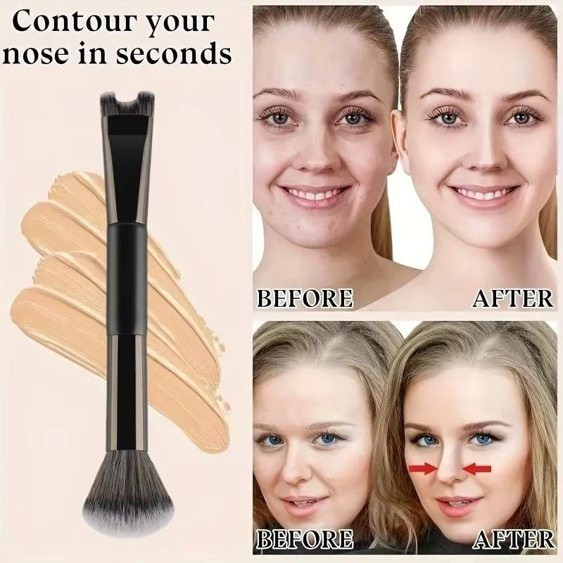 YOVIP Make-up-Pinsel, U-förmig, zwei Köpfe, Unisex - Bild 5