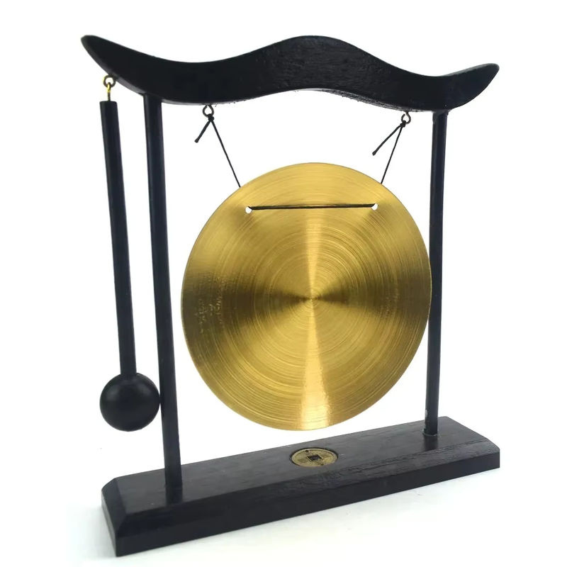 MINIDEAL Feng Shui Messing Gong in Gold als runde Desktop Zen Kunst Dekoration für dein Wohnzimmer - Bild 3