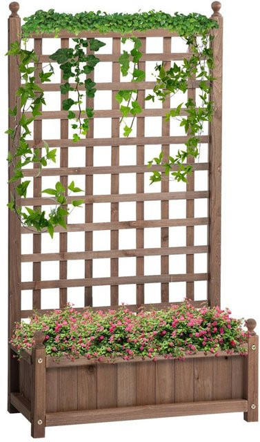 Outsunny Hochbeet aus Tannenholz in Braun, B/H/L: 28 x 120 x 64 cm - Bild 1
