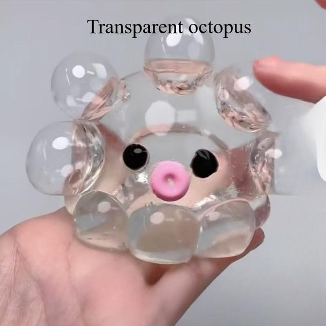 Fashnics Squishy Bubble Pop Fidget Spielzeug, Knet-Sensorikball & Oktopus Popper, Anti-Stress-Spielzeug - Bild 1