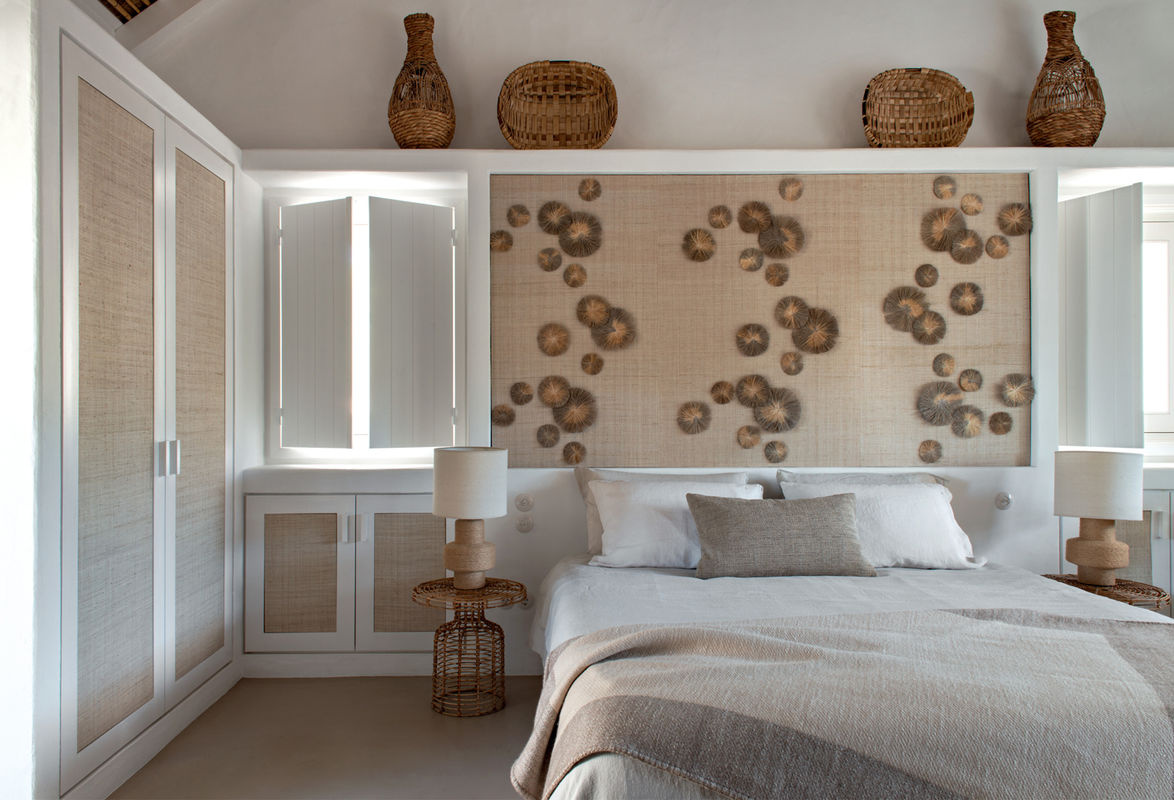 CMO Paris Tapete Raphia Lotus in Miel Beige mit botanischem Boho-Design - Bild 2