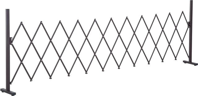 Furnicato Scherengitter Absperrgitter aus Aluminium in Braun, ausziehbar von 35 bis 300 cm, Höhe: 103,5 cm - Bild 1