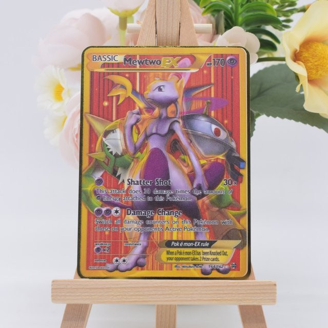 Bandai Pokémon-Karten, Mewtwo Monster GX V VMAX, Gold Metall-Karte, Englisch - Bild 1