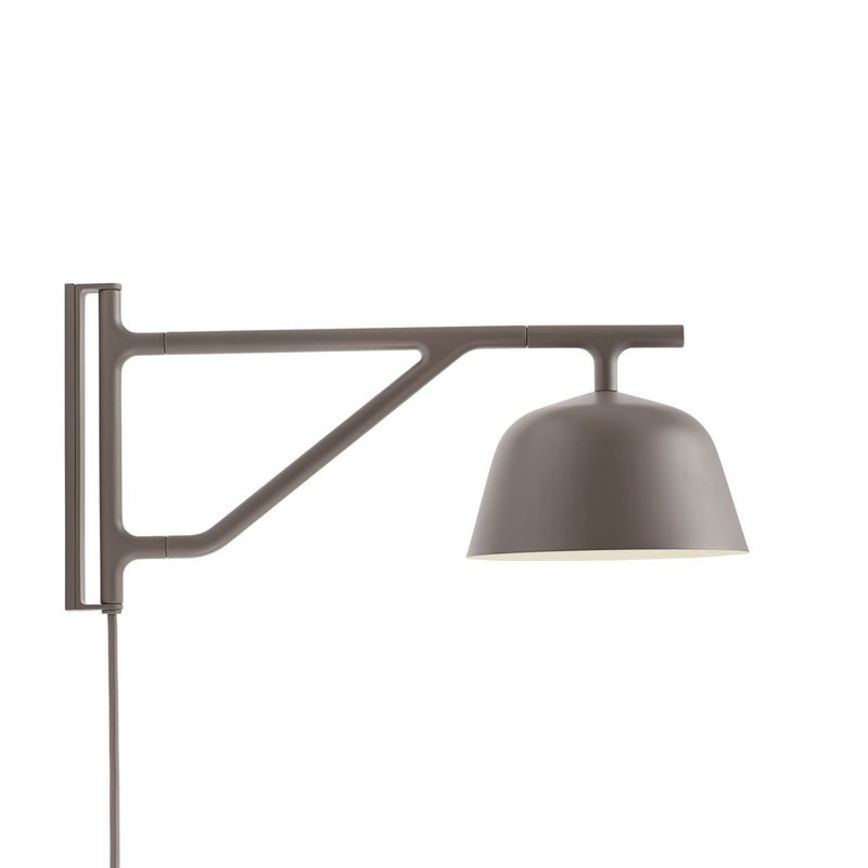 Muuto Ambit Wandleuchte aus Metall in Grau und Braun, verstellbare Skandinavische Design-Leuchte - Bild 2