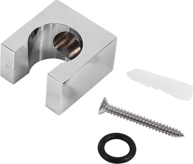 CosyHome Handbrause-Sprühkopfhalter aus massivem Kupfer zur Wandmontage in Weiß und Silber - Bild 1