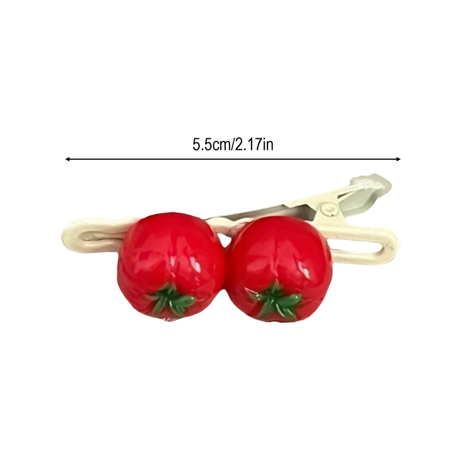 Haarnadeln Tomaten-Cartoon, 5,5 cm, Kinder und Frauen - Bild 5