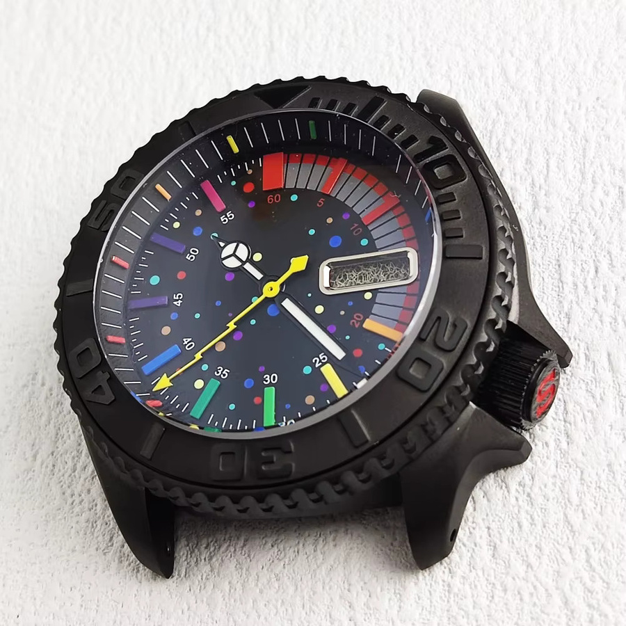 OUMASHI Uhrenzubehör, Regenbogenuhr, Edelstahl, 41 mm, Saphirglas - Bild 2