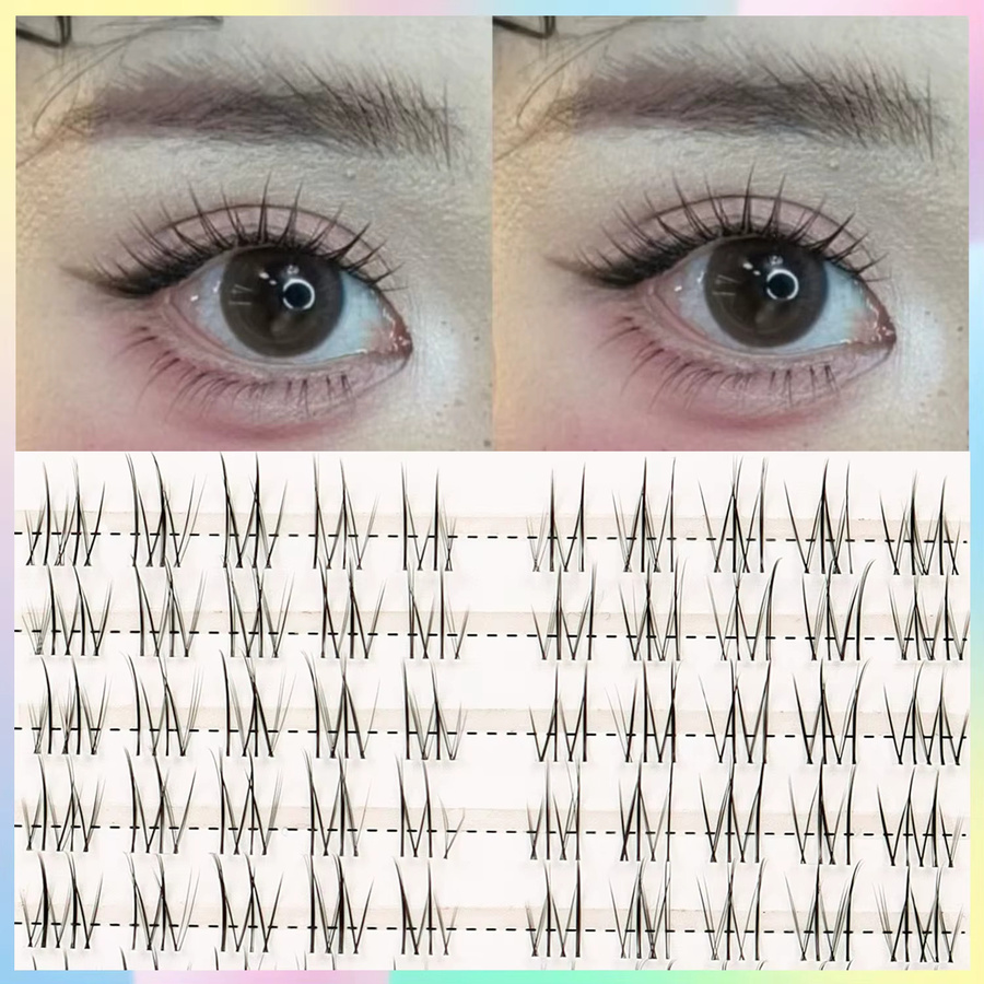 JIYOONJI Wimpernbüschel, 100 Stück, natürlich, Unisex - Bild 2