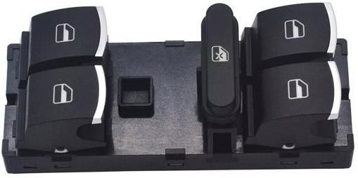 Elektrischer Fensterheberschalter STEL ORA in Schwarz für Volkswagen Golf 5 6 Jetta Amarok und Seat Ibiza Leon Altea Toledo - Bild 1