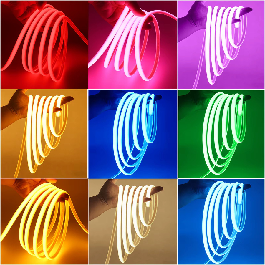 HEGEHE Wasserdichter COB LED-Neonlicht Streifen mit WLAN und Amazon Alexa Kompatibilität, Dimmbar, RGB, AC 220V, Silikon - Bild 4