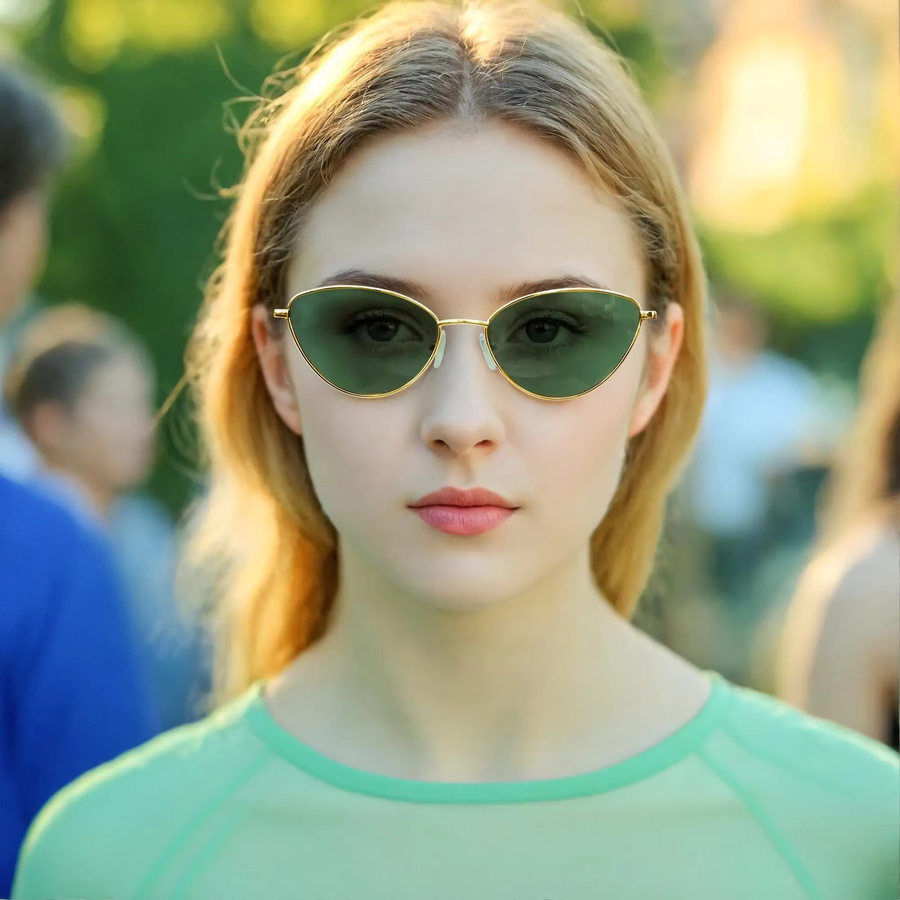 BLUEMOKY Sonnenbrille Cat-Eye, Metall, Vollrand, Damen, polarisiert - Bild 3