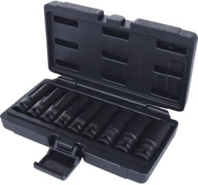 KS Tools 1/2" TX-E-Kraft-Stecknuss-Satz, 9-teilig, E10-E24, Chrome-Molybdän, Schwarz - Bild 1
