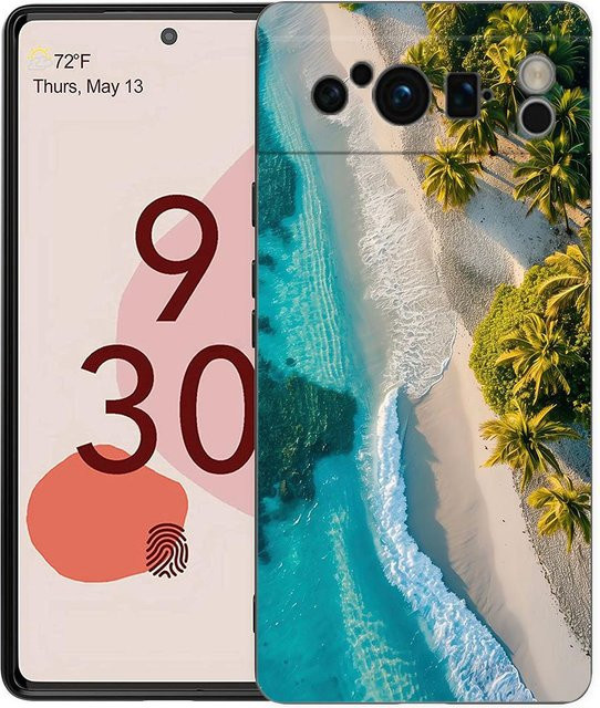 Stoßfeste TPU Handyhülle mit Meereslandschaft Welle und Strand für Google Pixel 10 Pro XL, 10, 9, 8, 7, 6 Pro XL, 9A, 8A, 6A, 7A, 5G in Schwarz und Multicolour - Bild 1