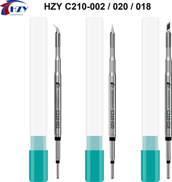 HZY C210 Lötspitzen Ersatz Set für elektrische Lötkolben in Silber - Bild 1