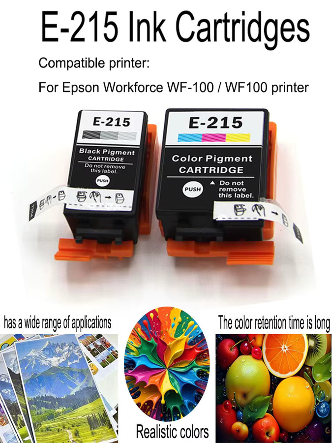 Epson Workforce WF-100 kompatible Tintenpatronen E-215 T215 für Inkjet-Drucker - Bild 2