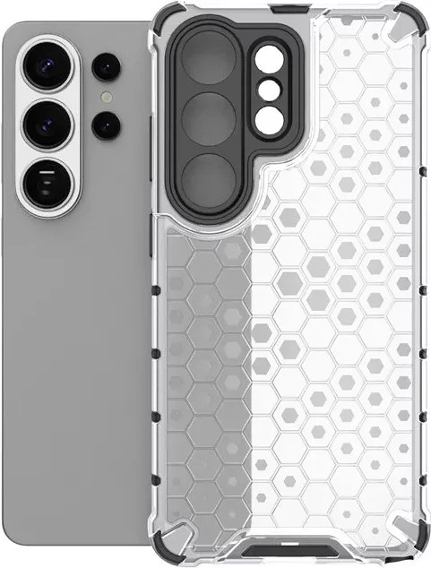 Honeycomb Style Bumper Handyhülle für Samsung Galaxy S26 S25 S24 S23 Ultra Plus FE in Transparent - Bild 1