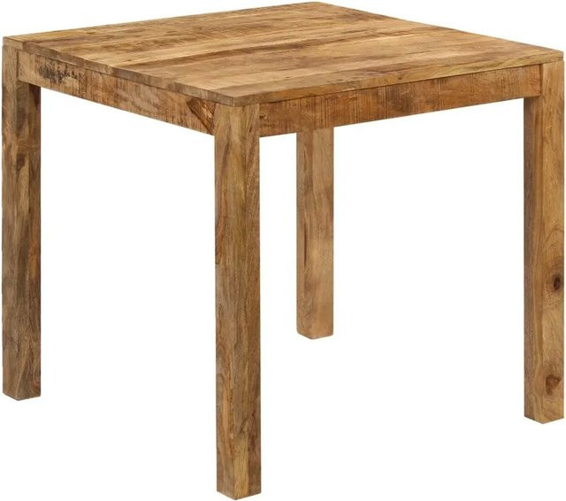 vidaXL Esszimmertisch aus Mangoholz in Braun, rechteckiger Esstisch im Landhausstil, B/T/H: 80 x 80 x 76 cm - Bild 1