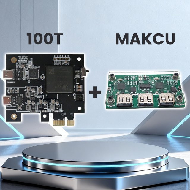 DMA 100t Board mit Makcu DMA-Karte und Xilinx FPGA Artix7 XC7A100T in Schwarz - Bild 1
