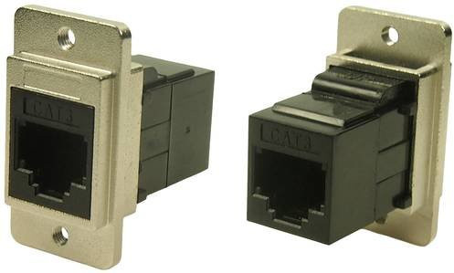 Cliff DUALSLIM METALL CAT3 RJ12 M3 Adapter CP30724M3 in Schwarz und Nickel - Bild 1