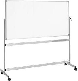MAUL Wende-Whiteboard Revolve mobil emailliert in Weiss und Grau Höhe: 210 cm, Breite: 100 cm - Bild 1