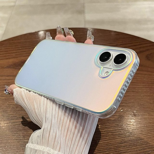 RPKKS Aurora-Laser Handyhülle mit Farbverlauf und mattem Finish für iPhone 17, 16, 15, 14, 13, 12, 11 Pro Max, stoßfeste harte Rückseite, Multicolour - Bild 1