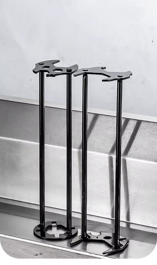 NIUXIANG Multifunktionaler Sanitär-Schlüssel aus Carbonstahl in Schwarz für Waschbecken- und Wasserhahn-Reparaturen in Bad und Küche - Bild 3