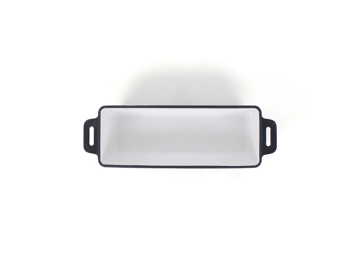 ECHTWERK Gusseisen Brotbackform und Auflaufform aus emailliertem Gusseisen, Weiß, B/T/H: 36,0 x 12,0 x 9,0 cm - Bild 2